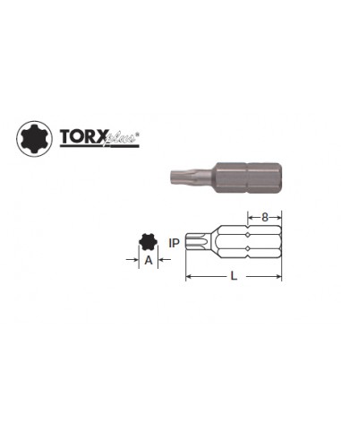 TORX Plus Insert Bits for 1/4” HEX...