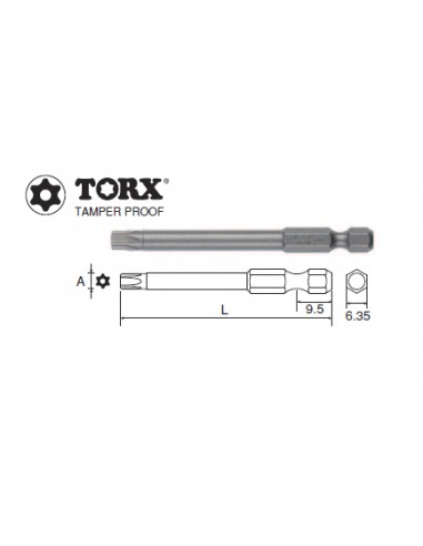 TORX TAMPER PROOF Power Bits