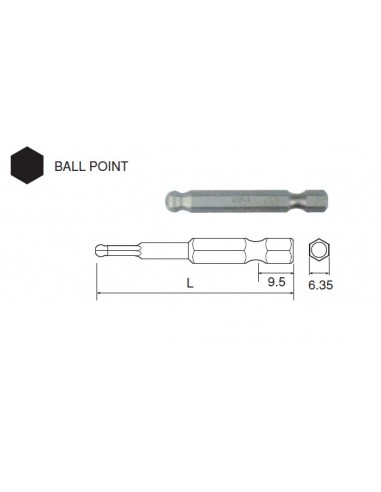 H Ball Point Power Bits