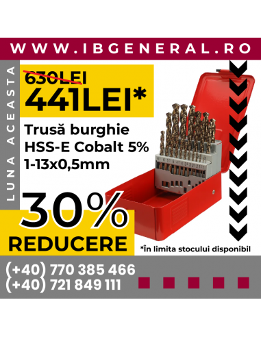 Set 25 Burghie HSS-E Cobalt 5%...