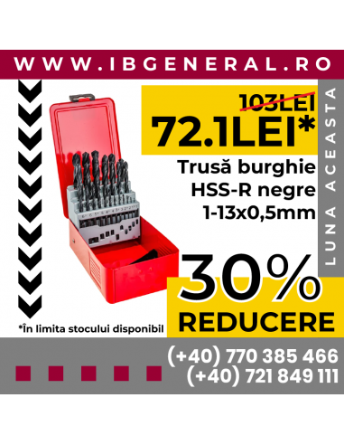 HSS-R Black Drill Bit Set 1-13x0.5mm